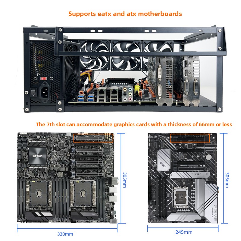 Caja de PC de estructura abier - Atx Case reseña y precio