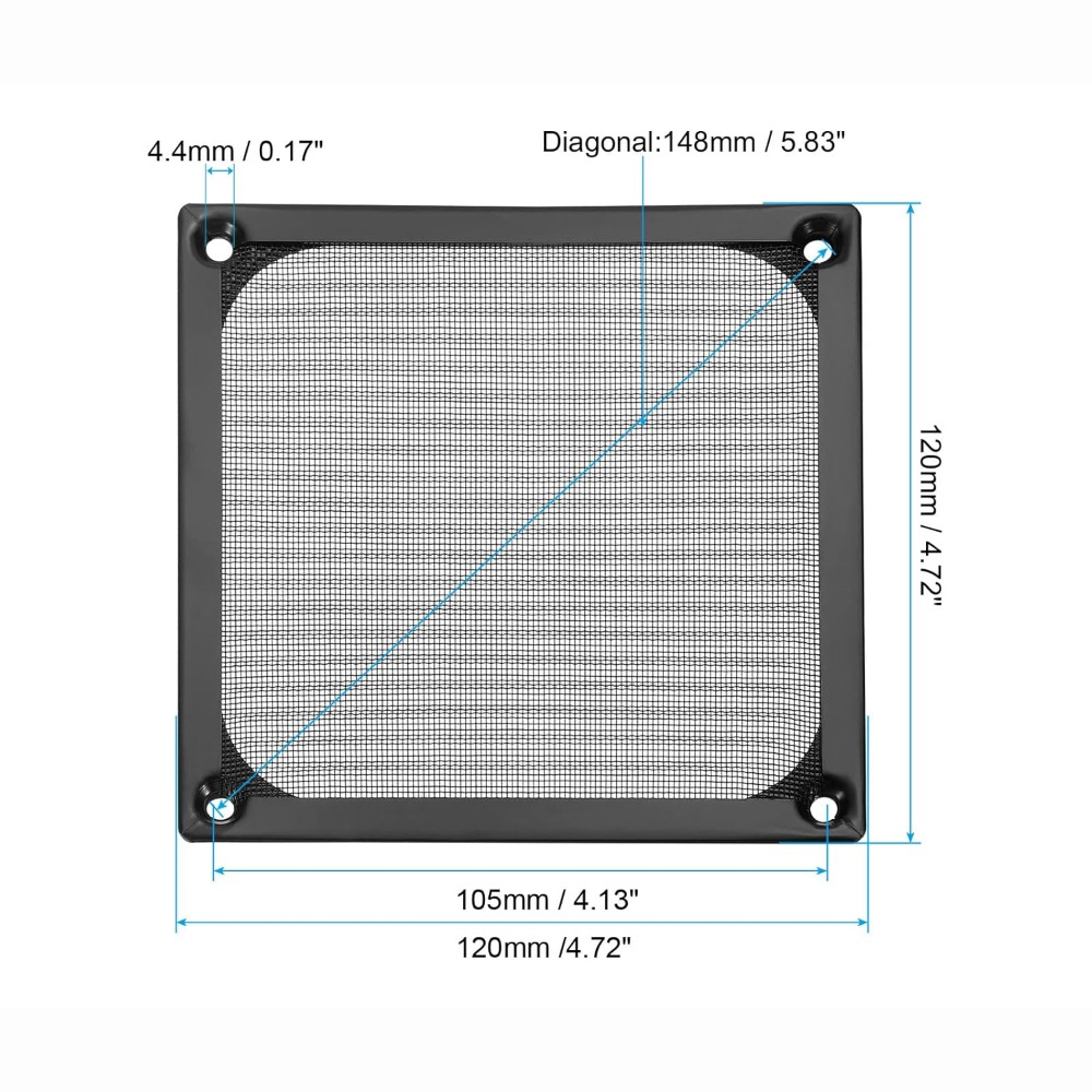 Cubierta de malla antirust par - Dust Filter Pc reseña y precio